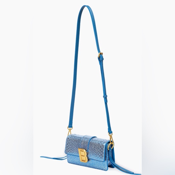 Brandon Blackwood Nia Metallic Python Shoulder Bag - Picture 3 of 16